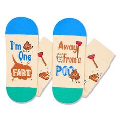 Funny SocksOur socks are knitted with individually designed, fun patterns. As we all know, poop, paper towels, and toilet plungers are inseparable companions! The bottom of the foot is also knitted with a funny saying:"I'm One FART Away From a POO".Size & PackageOur unisex design fits most men's US size 6-13 feet and most women's US size 7 and up. Each exclusive gift box contains 1 pair of fun socks.Quality MaterialOur novelty socks are made of 80% Cotton, 15% Polyamide and 5% Elastane to ensure Comfortable Non-slip Socks For Gift, Comfortable Non-slip Socks As Gift, Funny Multicolor Socks For Gifts, Funny Multicolor Socks For Gift, Playful Non-slip Cotton Socks, Novelty Multicolor Socks As A Gift, Novelty Multicolor Socks For Stocking Stuffers, Multicolor Novelty Socks For Stocking Stuffer, Fun Cotton Socks For Gifts