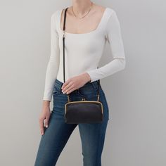 This vintageinspired frame crossbody has wallet organization and a convertible strap, allowing you to carry it as a clutch or short shoulder. Cora Wallet Crossbody In Pebbled Leather  Black SLG CROSSBODY Bag in Black | Hobo® Made By Mary, Sweater Jumpsuit, Convertible Bags, Bag Model, Wallet Organization, Crossbody Wallet, Old English, Brass Hardware, Handbags On Sale