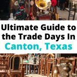 the ultimate guide to the trade days in canton, texas with pictures of chairs and tables