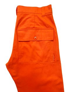 Orange is the new orange. For that convict lifestyle everyone's after. But seriously, these orange pants are power! Great fit. Great feel. Great find! The man who is actually not a convict modeling these pants is wearing a size 33 x 32 and he is 6 feet tall and weighs about 185 pounds when he's committed to P90X. Look at those arms. 100% cotton. Complete the look: orange v-neck t-shirt orange belt orange socks Orange Cotton Cargo Bottoms, Cotton Cargo Bottoms In Orange, Orange Cotton Pants For Streetwear, Orange Cotton Bottoms With Pockets, Orange Straight Leg Bottoms With Pockets, Orange Straight Leg Cotton Pants, Orange Cotton Straight Leg Pants, Orange Workwear Bottoms With Pockets, Orange Trousers With Pockets