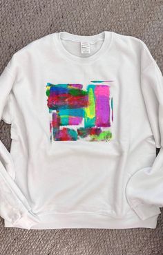 This wearable art is also cozy! A one of a kind painted piece that you an take anywhere.  Hanes ecosmart unisex sweatshirts are perfect for all weather and hold this fabric paint perfectly. Machine was inside out on cold. Tumble dry low only if necessary. Painted Sweatshirt, Paint Sweatshirt, Fabric Paint, Wearable Art, Unisex Sweatshirt, Favorite Outfit, Inside Out, Gender Neutral, Bathing Beauties