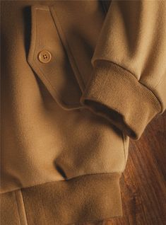 Wool and Cashmere Zippered Jacket in Camel - The Ben Silver Collection Beige Cashmere Outerwear With Button Closure, Brown Wool Outerwear With Button Cuffs, Brown Cashmere Outerwear With Button Closure, Beige Wool Outerwear With Ribbed Cuffs, Beige Wool Outerwear With Button Cuffs, Classic Beige Outerwear With Ribbed Cuffs, Solid Wool Outerwear With Ribbed Cuffs, Brown Lambswool Long Sleeve Outerwear, Ben Silver