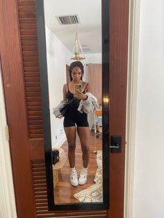 Women Jordan 4 Outfit, Oreo 4s Outfit, Cute Jordan 4 Outfits, Jordan 4s Oreo Outfit Women, Outfits With 4s Jordans, White Oreo Jordan 4 Outfit Black Women, Cement 3s Outfit, Summer Fits With Jordans, Shorts And Jordans Outfit