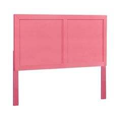 a pink headboard with two doors on each side