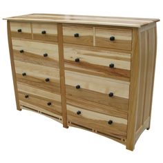 a wooden dresser with several drawers on it