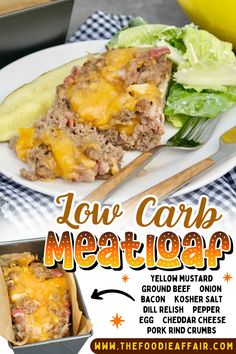 This keto meatloaf is hearty, filling, and full of flavor. It's great for busy nights and staying on track. Bacon Cheddar Meatloaf, Cheddar Meatloaf, Low Carb Cheeseburger, Cheeseburger Meatloaf, Low Carb Meatloaf, Keto Gluten Free, Ground Beef Recipes Easy, Bacon Cheddar, Sharp Cheddar