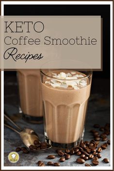 keto coffee smoothie recipe with text overlay