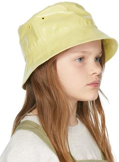 Kids Yellow Theana Hat by Bonpoint on Sale Head Circumference, Water Repellent, Bucket Hat, Cotton Canvas, Kids Shop, On Sale, Hats, Yellow, Color