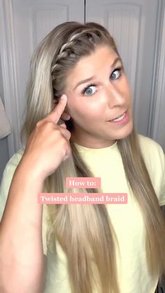 Faux Front Braid, Twisted Hair Headband, Braided Hair Headband Styles, How To Front Braid Your Own Hair, Braid At Front Of Hair, Around The Head Braid, How To Do Headband Braid, Easy Front Braids To Do On Yourself