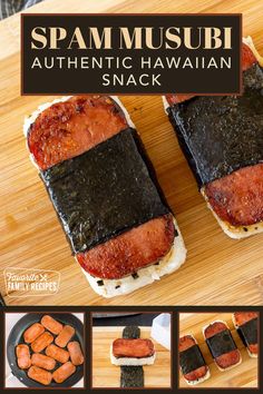 spam - musui authentic hawaiian snack recipe with step by step instructions on how to make it