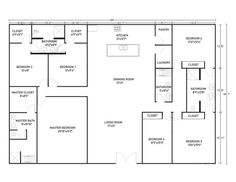 an office floor plan with two separate rooms and one room on the other side,