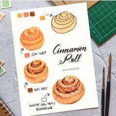 an image of cinnamon roll stickers on a piece of paper