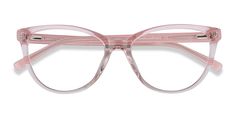 Clear Pink horn eyeglasses available in variety of colors to match any outfit. These stylish full-rim, medium sized acetate eyeglasses include free single-vision prescription lenses, a case and a cleaning cloth. Clear Pink Glasses, Pink Frame Glasses, Clear Round Glasses, Cozy Minimalism, Cool Summer Palette, Purple Glasses, Pink Eyeglasses, Glasses Trends, Pink Glasses