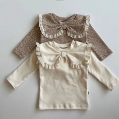 Knot Shirt, Bow Collar, Girls Blouse, Cotton Long Sleeve Shirt, Bottoming Shirt, New Baby Girls, Girls Bows, Girls Long Sleeve