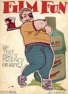 an old poster with a man holding a beer in his right hand and the words tim fun on it