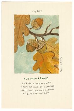 an image of autumn leaves on a card