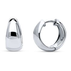 These dome petite huggie earrings' refined simplicity makes it the perfect polished accessory. They are small in size, perfect for people with small earlobes.  Crafted with sterling silver, rhodium plated, stamped 925, nickel free. Earrings measure 0.3" in width, 0.55" in diameter. Hinged snap backs. Huggie Earrings Silver, Gifts For Aunt, Jewelry Education, Solitaire Studs, Back Jewelry, Latest Jewellery, Huggie Earrings, Stud Earrings Set, Fine Jewelry Gift