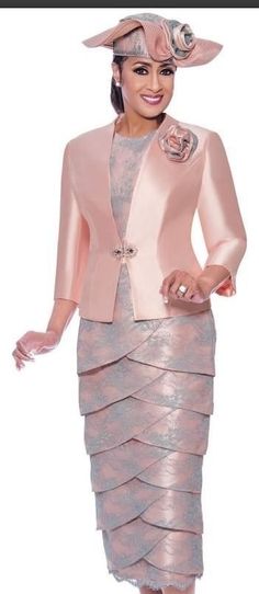 Dorinda Clark Cole, Pink Skirt Suit, Dress For Chubby Ladies, Classic Work Outfits, Church Suits And Hats, Woman Suit, Women Church Suits, Corporate Dress, Dinner Dress Classy