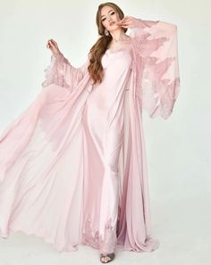 Robe: ankle/floor length, wrap-over style, with two sets of inside ties. One tie is included. Nightgown: seductive style, V cut mid-open back, straps with length regulation. Material Composition: polyester 100% Silk Robe Long, Seductive Style, Pink Nightgown, Luxury Robes, Pyjama Satin, Nightgown Sets, Matching Robes, Peignoir Sets, Vilnius Lithuania