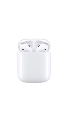 an apple airpods sitting on top of a white surface