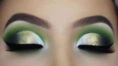 Green Cut Crease, Green Eyeshadow Look, Cut Crease Tutorial, Cut Crease Eyeshadow, Silver Eyeshadow, Cut Crease Makeup