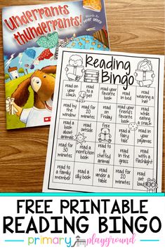 the free printable reading bingo game for children to use with their own books and other activities