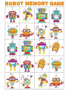 the robot memory game is shown here