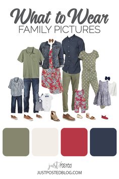 what to wear family pictures in different colors