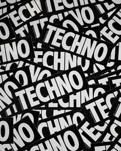 black and white stickers that say no tech