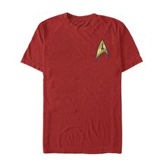 It's time to boldly go where no one has gone before and proudly wear what no one has worn before with a Star Trek Original Series style! This officially licensed Star Trek shirt is a perfect way to "live long and prosper" with your favorite crew members like Captain Kirk, Scotty, Uhura, Sulu, Bones, and Spock. Size: xl. Color: red. Gender: male. Age Group: adult. Pattern: Shapes. Material: Cotton. Star Trek Shirt, Live Long And Prosper, Star Trek Original Series, Star Trek Original, Captain Kirk, Big Clothes, Crew Members, Spock, Slim Fit Shorts