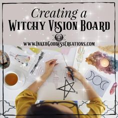 Creating A Witchy Vision Board Witchy Vision Board, Magick Aesthetic, Grimoire Notebook, Witchy Inspiration, Daily Magic, Online Vision Board, Witch Crafts, Vision Board Printables, Witchy Tips