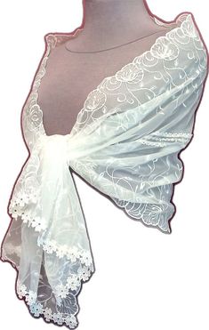 Lace Dupatta With Lace Trim, Elegant Lace Dupatta, Elegant Embroidered Wedding Shawl, Elegant White Dupatta, Elegant White Dupatta For Evening, Elegant Wedding Dupatta With Lace Trim, Elegant Lace Shawl Dupatta, Fitted White Veil, Elegant White Embroidered Shawl