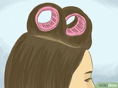 How to Use Velcro Rollers: 12 Steps (with Pictures) - wikiHow Velcro Roller Placement, Back Part In Hair, Velcro Rollers Long Hair, How To Roll Hair With Rollers, Medium Lenth Hair, Hair Rollers Tutorial