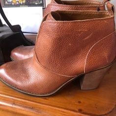 Never Worn New Leather Brown Camel Color Boots Lucky Brand Size 9.5 A Few Scuffs That Were Already On When I Purchased Great Gift Color Boots, Lucky Brand Shoes, Camel Color, Brand Shoes, Stacked Heel, Tan Brown, Ankle Booties, Lucky Brand, Bootie Boots