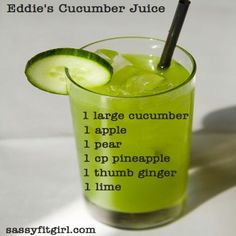 Cucumber Juice Recipe, Directions: Grab a juicer, pop the all of ingredients and drink up! Cucumber Juice Recipe, Green Drink, Juicy Juice, Cucumber Juice, Juicing For Health