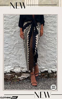 Astra Ethnic Print High Waist Ruched Wrap Maxi Skirt Wrap Maxi Skirt, Ethnic Print, Maxi Skirt, High Waist, High Waisted, Skirt