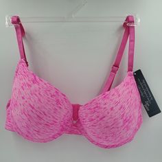 New With Tags. Jessica Mcclintock Brand Underwire Bra Sizd 34b Pink Adjustable Straps 90% Nylon, 10% Spandex Kept In A Smoke Free Environment Fast Shipping From Nc Fitted Pink Swimwear With Medium Bust Support, Fitted Pink Swimwear With Bust Support, Spring Padded Stretch Bra, Stretch Push-up Bra For Spring, Spring Stretch Push-up Bra, Summer Full Coverage Pink Bra, Pink Full Coverage Summer Bra, Fitted Pink Nylon Bra, Stretch Pink Padded Bra