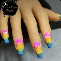 Pan Nails Pride, Pansexual Nails, Pan Nails, Neon Green Nails Design, Pride Flag Background, Pan Pride Flag, Summer Nails Art Designs, Pride Nail, L Nails