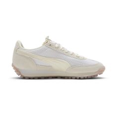 the puma sneakers in white and pink are on sale for $ 59, originally