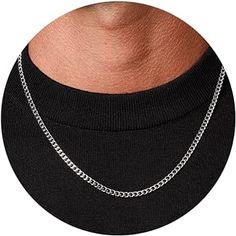 LONG LASTING AND DURABLE - Precision-made from 316 stainless steel, this silver cuban link chain necklace for men boys is high polished and looks very shiny. The surface is flat and smooth and won't scratch your neck. The sturdy, easy-to-open and close lobster clasp effectively extends the mens chain necklace's service life. WIDELY USED SCENARIOS - Stainless steel chain necklace for men is the best choice for daily wear, indoor or outdoor sports, This miami cuban chain boasts exceptional resistance to discoloration, fading, sweat, heat, tarnish, and smudges, setting it apart from traditional materials like sterling silver, gold, brass, and fashion-plated jewelry. Cuban Link Chain Necklaces, Stainless Steel Chain Necklace, Mens Chain Necklace, Cuban Link, Cuban Link Chain, Fashion Toys, Cuban Chain, Music Gifts, Accessories Necklace