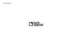 a black and white logo with the words luch capital on it's left side