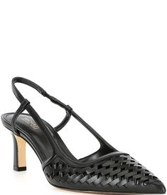 Michael Kors Alora Woven Leather Slingback Pumps | Dillard's