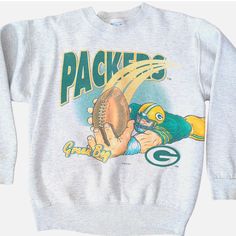 Vintage Green Bay Packers 1990s Retro Sweatshirt From Salem Sportswear Made In Usa. 50/50 50% Cotton 50% Polyester Heather Gray Front And Back Packers Football Tm 1994 Nfl Trademark Length 24 Flat Across Underarm 21.5" Condition: Vintage/Has Some Staining See Photos. -- You'll Be Purchasing From A Trusted Small Business. Top Rated 5-Stars 1,000+ Customer Reviews. Items Are Cared For And Thoroughly Checked For Flaws. Guaranteed. Non-Smoking Home. Fast Shipping And Dedicated Customer Service. Best Green Bay Packers Football, Packers Football, Retro Sweatshirts, Green Bay Packers, Green Bag, Green Bay, Heather Gray, Vintage Shirts, Vintage Men