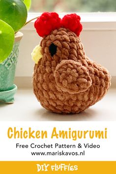 mabel the chicken crochet pattern Amigurumi Keychain, Crochet Chicken, Learn How To Crochet, A Chicken, How To Crochet, Amigurumi Crochet, Crochet Toys, Crochet Pattern, Amigurumi