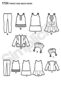 sewing pattern for girls'tops and pants