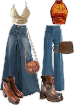 70s Inspired Outfits, Moda Hippie, Look Grunge, Mode Hippie, Diy Kostüm, 70s Outfits, Earthy Outfits, Looks Street Style