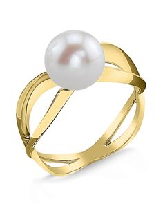 This beautiful pearl ring features a lustrous AAAA quality 8-9mm white Freshwater pearl, imported directly from the pearl farms of Japan. The pearl is mounted on a dazzling 14K gold band.  This ring is available in a number of sizes for the perfect fit. Formal Yellow Gold Akoya Pearl Ring, Yellow Gold Akoya Pearl Ring With Pearl Drop, Akoya Pearl Drop Ring In Yellow Gold, Akoya Pearl Ring, Single Pearl Necklace, Pearl Farm, Pearl Engagement Ring, Pearl Rings, Golden South Sea Pearls