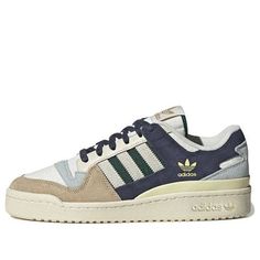 adidas Forum 84 Low 'Beige Navy Green' GW4332 (SNKR/Skate/Unisex/Low Top) Beige Casual Skate Shoes For Sports, Casual Beige Skate Shoes For Sports, Beige Low-top Skate Shoes For Sports, Cream Casual Skate Shoes For Streetwear, Adidas Casual Skate Shoes With Three Stripes, Casual Adidas Skate Shoes With Three Stripes, Casual Skate Shoes With Three Stripes, Beige Casual Skate Shoes For Streetwear, Casual Beige Skate Shoes For Streetwear