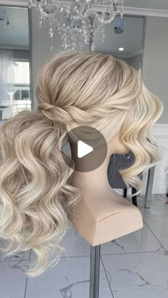 Glamorous Ponytail Wedding, Cute Hairstyles For Medium Hair Wedding, Wedding Up Do Ponytail, Half Up For Long Hair Wedding, Pony Tailed Hairstyle Wedding Tutorial, Up Hair Wedding Styles, Easy Pony Updo, Up Do Hair Styles For Prom, Long Hair For Prom