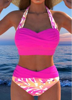 Color:Neon Pink;Size:S;Size:XXL;Bra Style:Padded;Support:Wire Free;Pad Style:Removable;Strap Style:Adjustable;Package Contents:1 X Bra , 1 X Panty;Occasion:Sport; Midkini Tops, Elegant Dresses Plus Size, Mosquito Trap, Swimwear One Piece, Plus Size Swim, Swimwear Sets, Bra Style, Green And Pink, Plus Size Swimwear